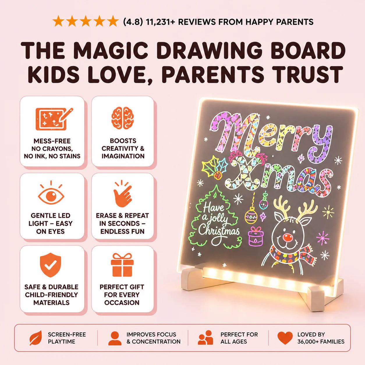 Magic Writing Board with Pen & Light